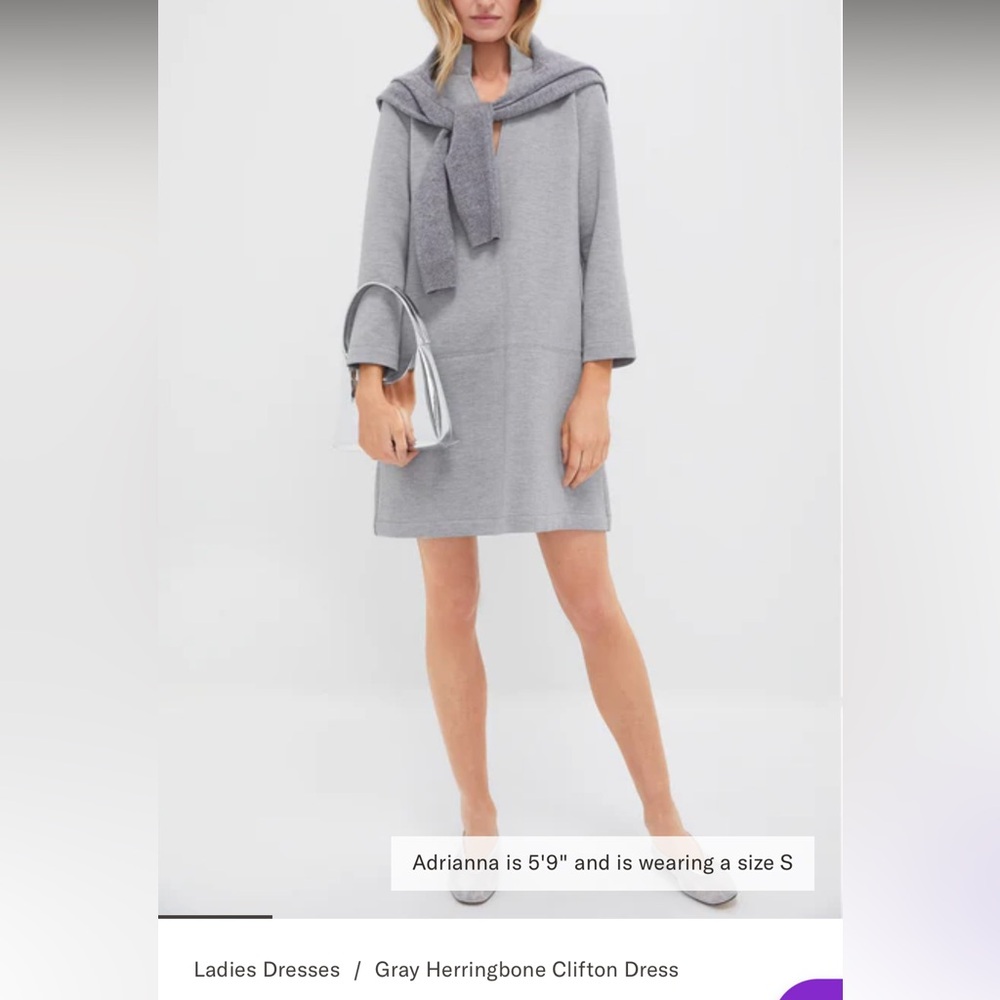 Tuckernuck Gray Herringbone Dress